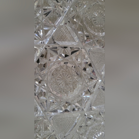 ABP Sawtooth American Brilliant Cut Glass Crystal Bowl/Candy Dish 7" - Picture 7 of 10